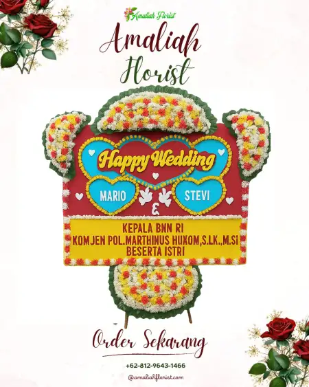 Papan Bunga Pernikahan Juanda Depok